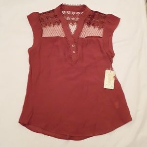 New Lace Boho Blouse Size Medium